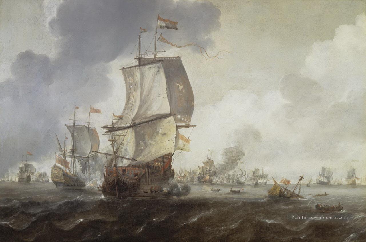 Reinier Nooms Une bataille de la première guerre néerlandaise Batailles navales Peintures à l'huile